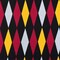Red-Black-Multi Diamond Printed Stretch Cotton Spandex Twill Sateen Fabric By the Yard